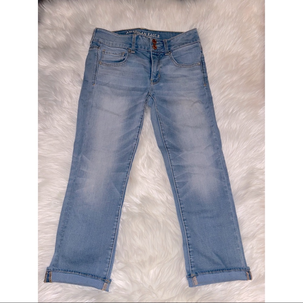 Low Rise Denim Capris